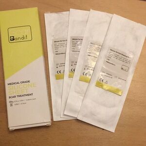 New 4pc Scar Bandit Silicone Gel Scar Treatment Sheets Size 5.7”x1.57”